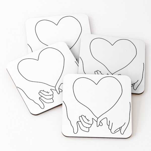 Item preview, heart pinky promise in black designed and sold by rosecolashop.