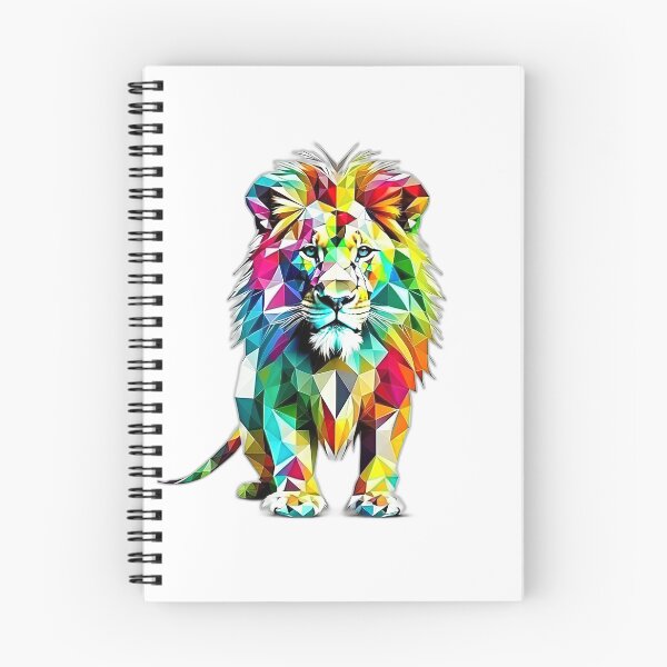 Item preview, Colourful Majestic Lion Geometric Shaped Artwork designed and sold by Geonimalia.