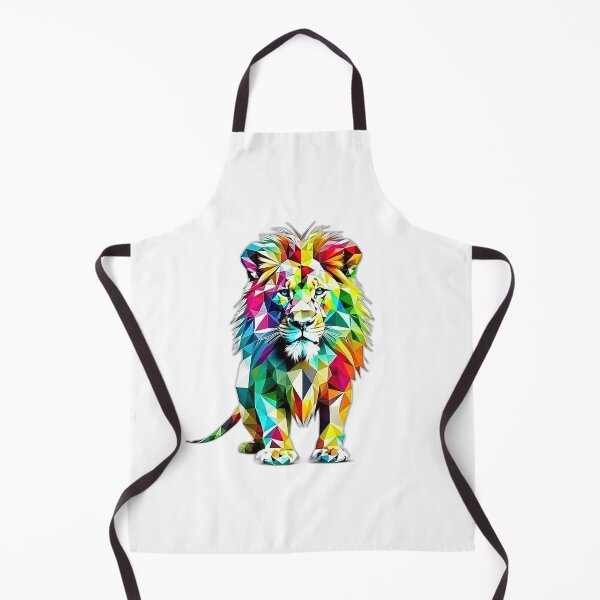 Item preview, Colourful Majestic Lion Geometric Shaped Artwork designed and sold by Geonimalia.