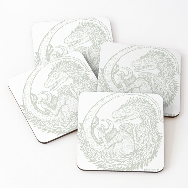 Item preview, gray raptor designed and sold by dinojalr.