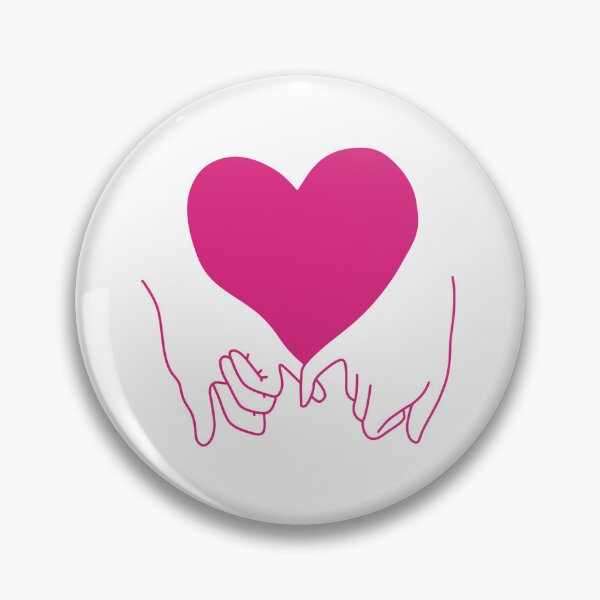 Item preview, heart pinky promise in pride hot pink designed and sold by rosecolashop.