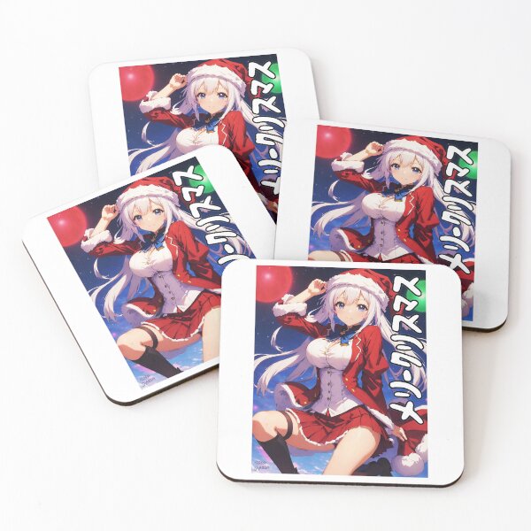 Item preview, School Girl as Santa Claus; Japanese Anime; designed and sold by StickerApe.