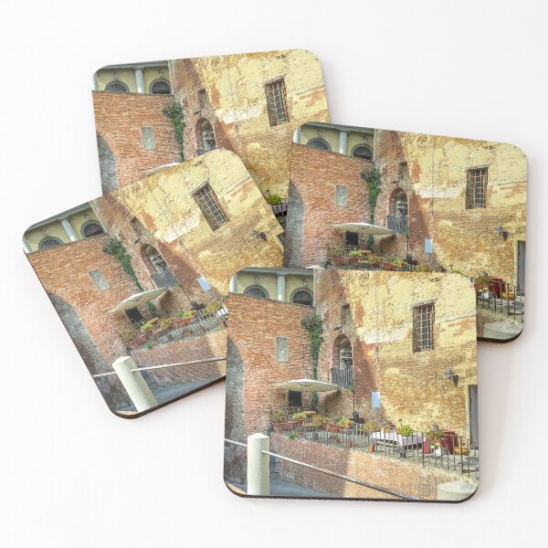 Item preview, Tuscan village wall and cafe  designed and sold by marcthatspot.