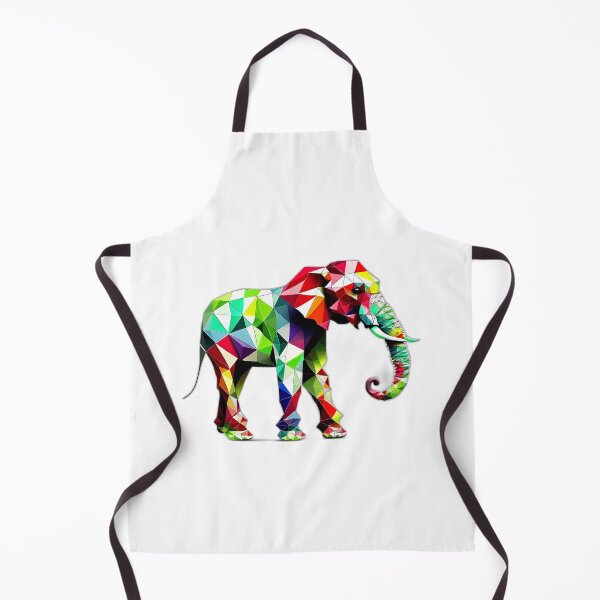 Item preview, Mighty African Elephant Geometric Shaped Artwork designed and sold by Geonimalia.