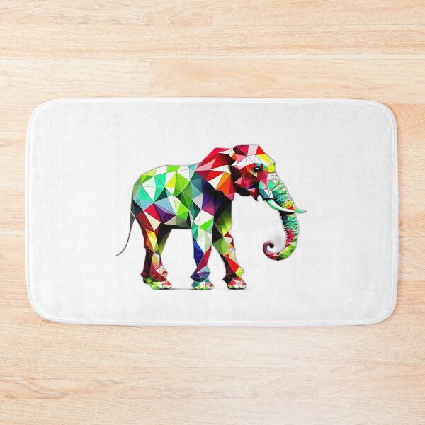 Item preview, Mighty African Elephant Geometric Shaped Artwork designed and sold by Geonimalia.