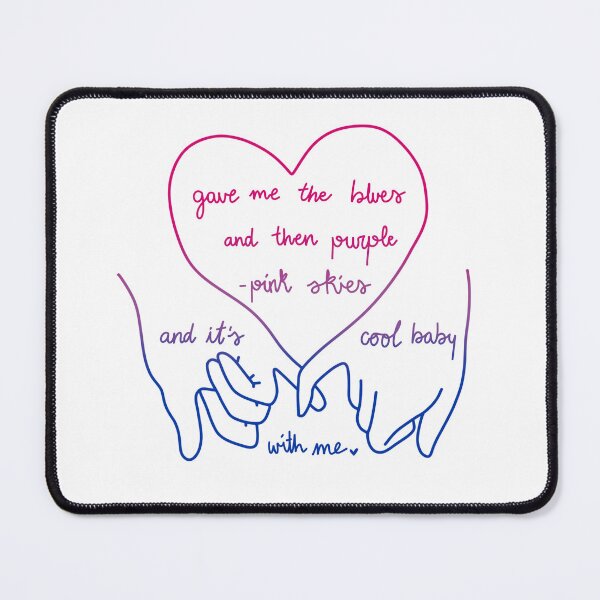 Item preview, invisible string, gave me the blues and then purple pink skies and its cool baby with me, taylor swift lyric, bi colours designed and sold by rosecolashop.