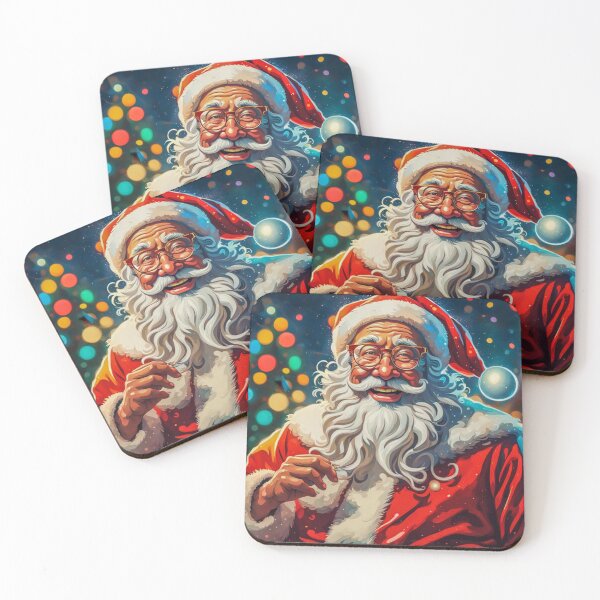 Artikelvorschau, Vintage Retro Weihnachtsmann - Papa Noel - Holly Jolly - Joyeux Noel - Frohe Weihnachten entworfen und verkauft von MyArt23.