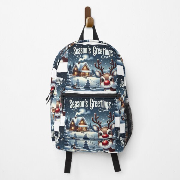 Item preview, Winter Cabin Reindeer Greetings designed and sold by KNAA.