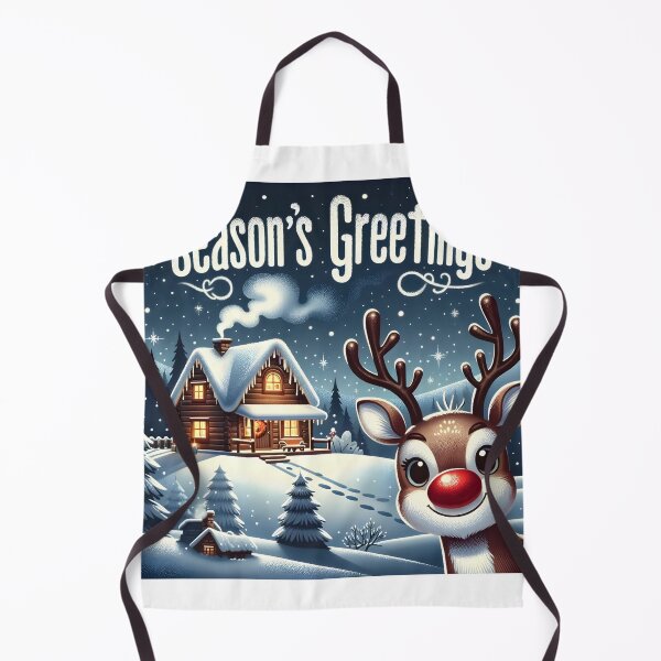 Item preview, Winter Cabin Reindeer Greetings designed and sold by KNAA.