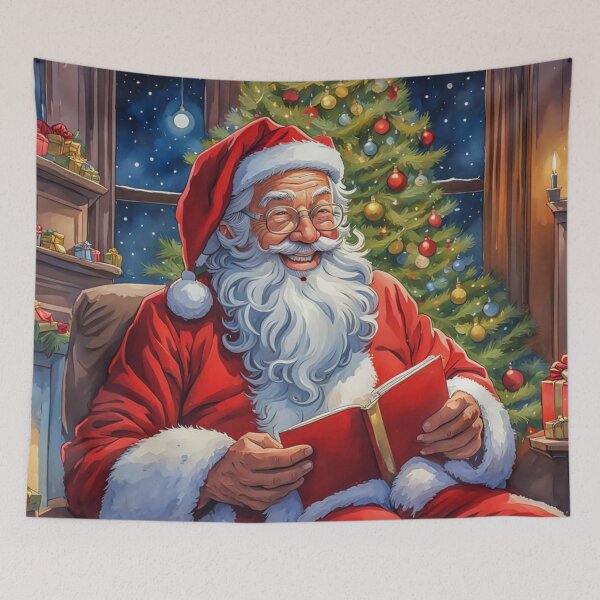 Item preview, Vintage Retro Santa Clause - Papa Noel - Holly Jolly - Joyeux Noel - Merry Christmas designed and sold by MyArt23.