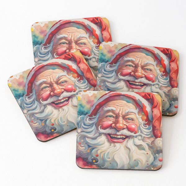 Artikelvorschau, Vintage Retro Weihnachtsmann - Papa Noel - Holly Jolly - Joyeux Noel - Frohe Weihnachten entworfen und verkauft von MyArt23.