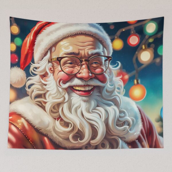 Item preview, Vintage Retro Santa Clause - Papa Noel - Holly Jolly - Joyeux Noel - Merry Christmas designed and sold by MyArt23.