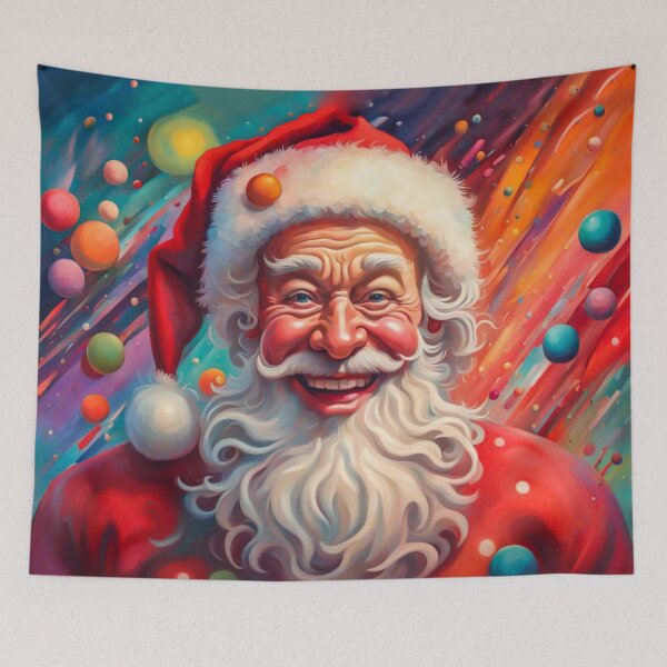 Artikelvorschau, Vintage Retro Weihnachtsmann - Papa Noel - Holly Jolly - Joyeux Noel - Frohe Weihnachten entworfen und verkauft von MyArt23.