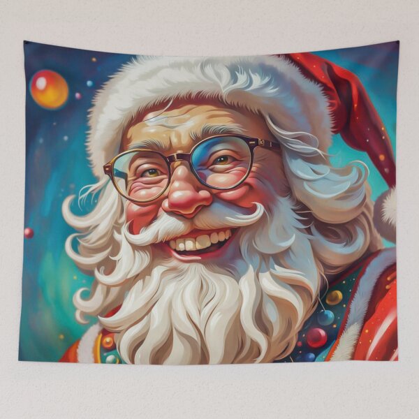 Item preview, Vintage Retro Santa Clause - Papa Noel - Holly Jolly - Joyeux Noel - Merry Christmas designed and sold by MyArt23.