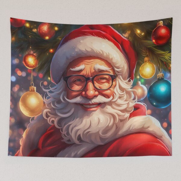 Item preview, Vintage Retro Santa Clause - Papa Noel - Holly Jolly - Joyeux Noel - Merry Christmas designed and sold by MyArt23.