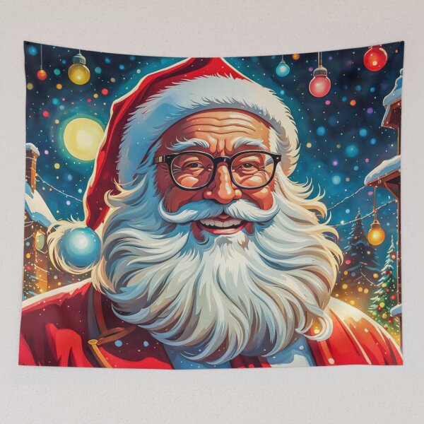 Artikelvorschau, Vintage Retro Weihnachtsmann - Papa Noel - Holly Jolly - Joyeux Noel - Frohe Weihnachten entworfen und verkauft von MyArt23.