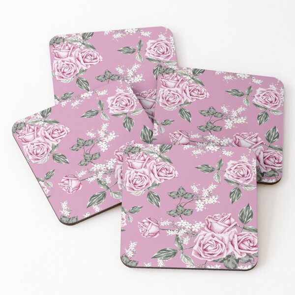 Item preview, Seamless pattern pink rose vintage flowers designed and sold by nyhhhh.