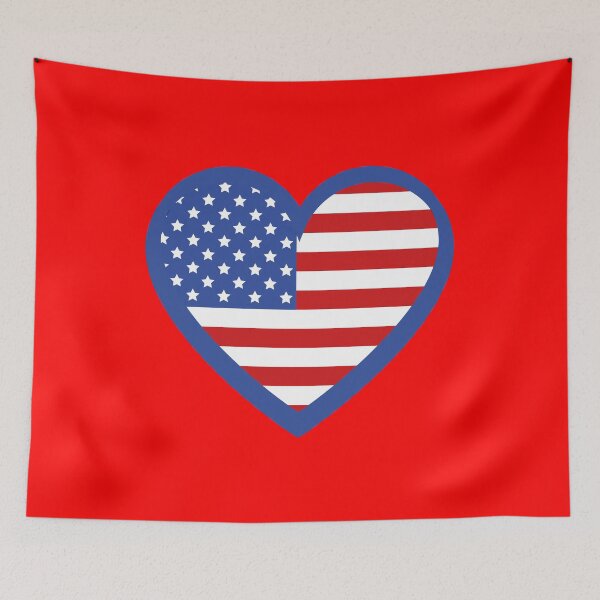 Item preview, American Flag Heart, Blue designed and sold by PNWEnergy.