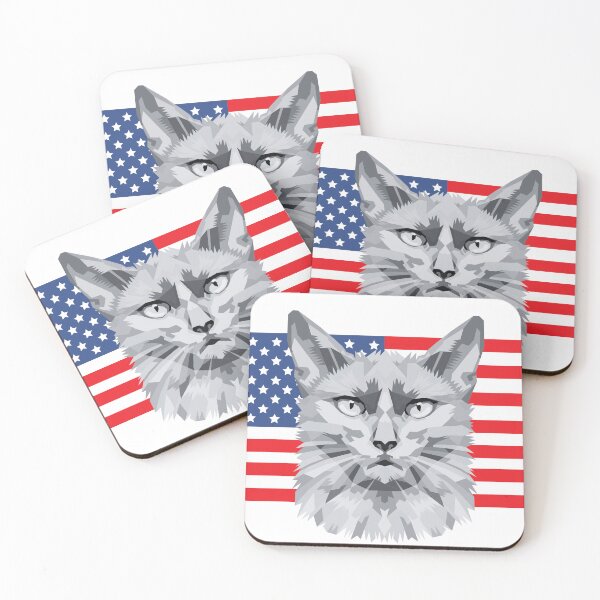 Item preview, 4th of July Cat, American Flag designed and sold by PurrfectionMeow.