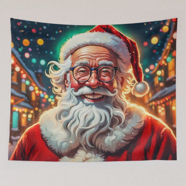 Item preview, Vintage Retro Santa Clause - Papa Noel - Holly Jolly - Joyeux Noel - Merry Christmas designed and sold by MyArt23.