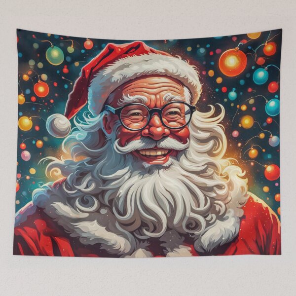 Artikelvorschau, Vintage Retro Weihnachtsmann - Papa Noel - Holly Jolly - Joyeux Noel - Frohe Weihnachten entworfen und verkauft von MyArt23.