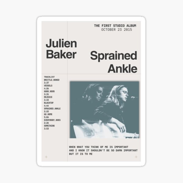 Artikel-Vorschau von Julien Baker verstauchtes Knöchelplakat, designt und verkauft von Christine Glover.