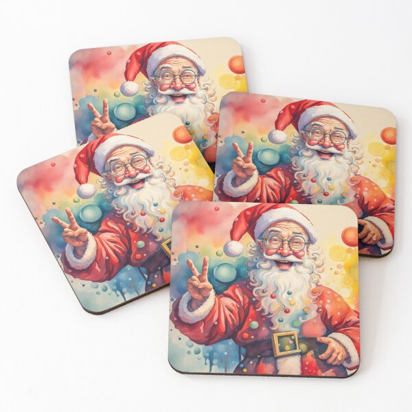 Artikelvorschau, Vintage Retro Weihnachtsmann - Papa Noel - Holly Jolly - Joyeux Noel - Frohe Weihnachten entworfen und verkauft von MyArt23.
