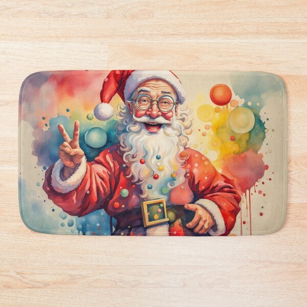 Item preview, Vintage Retro Santa Clause - Papa Noel - Holly Jolly - Joyeux Noel - Merry Christmas designed and sold by MyArt23.