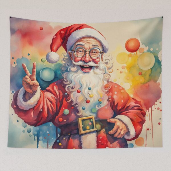 Item preview, Vintage Retro Santa Clause - Papa Noel - Holly Jolly - Joyeux Noel - Merry Christmas designed and sold by MyArt23.