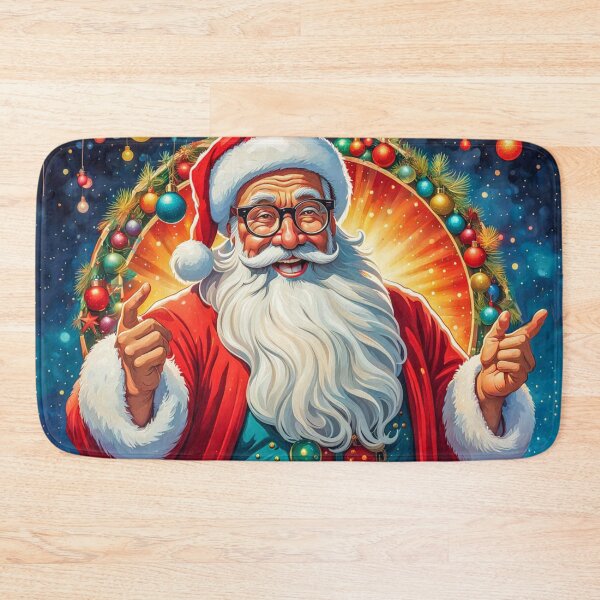 Item preview, Vintage Retro Santa Clause - Papa Noel - Holly Jolly - Joyeux Noel - Merry Christmas designed and sold by MyArt23.