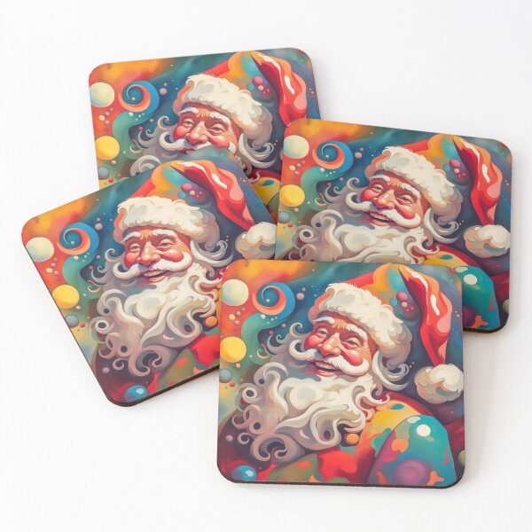 Artikelvorschau, Vintage Retro Weihnachtsmann - Papa Noel - Holly Jolly - Joyeux Noel - Frohe Weihnachten entworfen und verkauft von MyArt23.