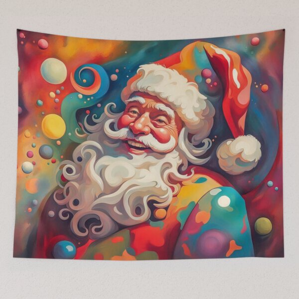 Item preview, Vintage Retro Santa Clause - Papa Noel - Holly Jolly - Joyeux Noel - Merry Christmas designed and sold by MyArt23.