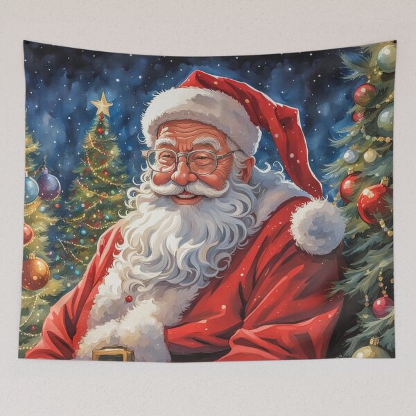 Item preview, Vintage Retro Santa Clause - Papa Noel - Holly Jolly - Joyeux Noel - Merry Christmas designed and sold by MyArt23.