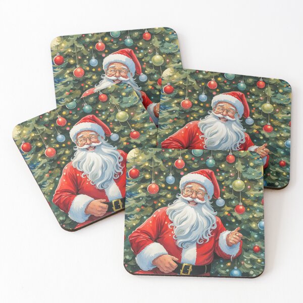 Artikelvorschau, Vintage Retro Weihnachtsmann - Papa Noel - Holly Jolly - Joyeux Noel - Frohe Weihnachten entworfen und verkauft von MyArt23.