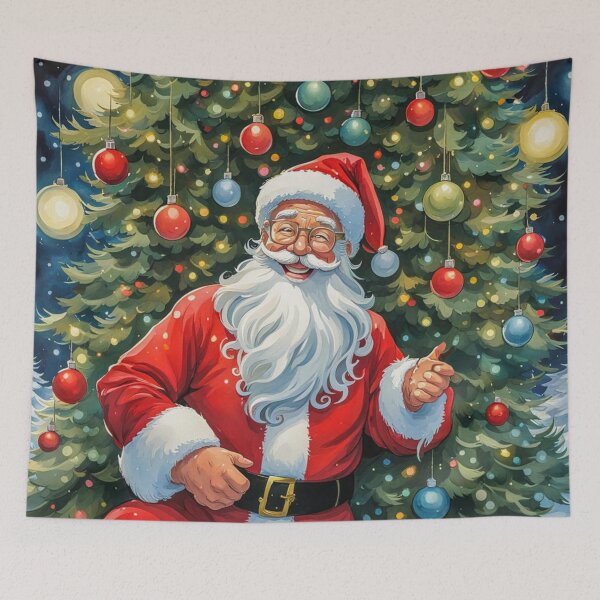 Item preview, Vintage Retro Santa Clause - Papa Noel - Holly Jolly - Joyeux Noel - Merry Christmas designed and sold by MyArt23.
