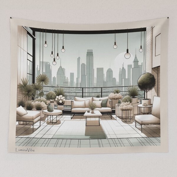 Item preview, Urban Haven: View from the Roof designed and sold by LuminaVibe.