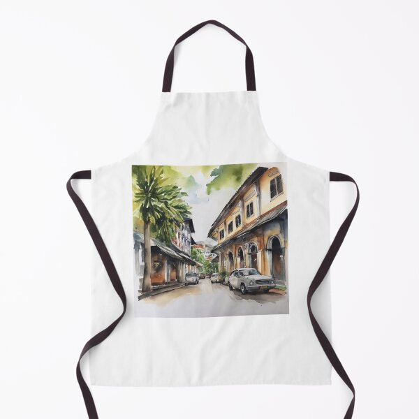 Item preview, Watercolour urban sketch of Georgetown Penang designed and sold by ailia-hikaru.