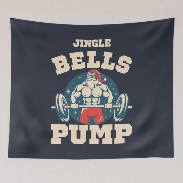 Item preview, Santa Lifting Weights designed and sold by ThreadmyCanvas.