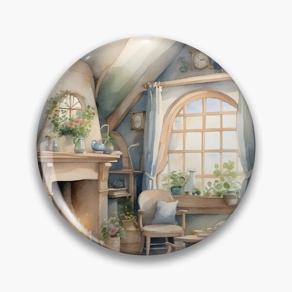 Item preview, Romance living room with fireplace near windowsill, cottage style designed and sold by Jayjaynaenae.