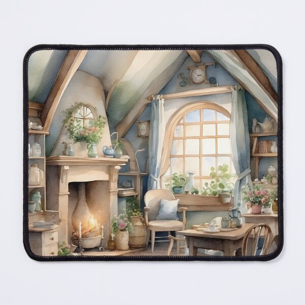 Item preview, Romance living room with fireplace near windowsill, cottage style designed and sold by Jayjaynaenae.