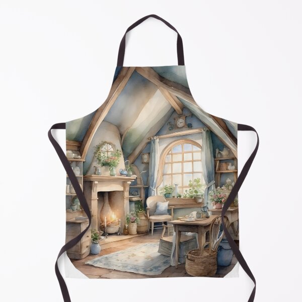 Aperçu de l'œuvre Salon romantique avec cheminée près du rebord de la fenêtre, style cottage créée et vendue par Jayjaynaenae.