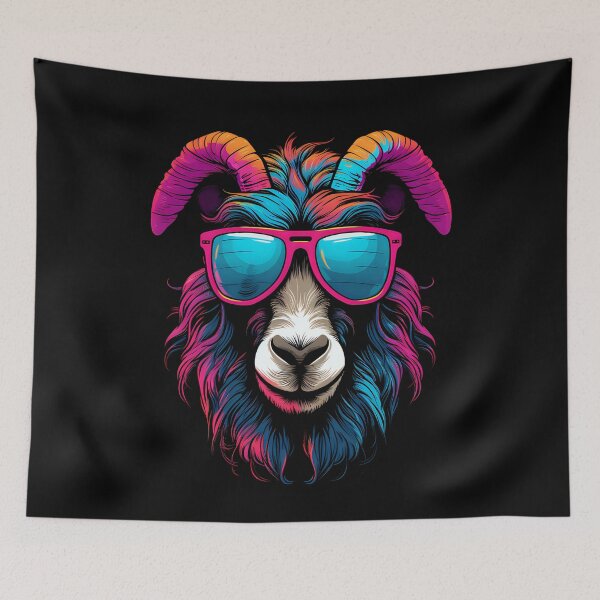 Artikelvorschau, Ziege mit Sonnenbrille, Steinbock entworfen und verkauft von DerSenat.