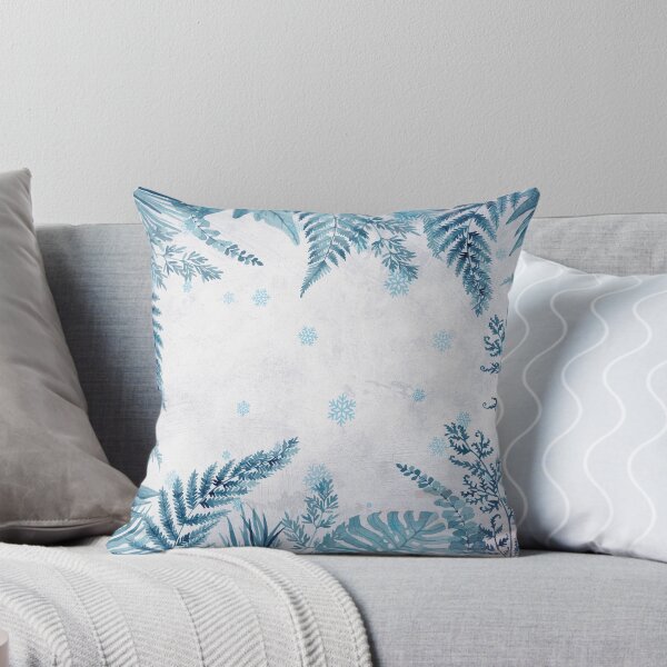 Item preview, blue fern leaves tropical snow  designed and sold by nyhhhh.