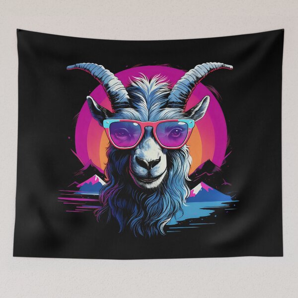 Artikelvorschau, Ziege mit Sonnenbrille, Steinbock entworfen und verkauft von DerSenat.
