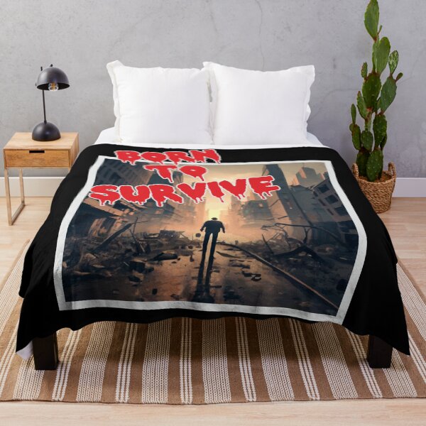 Item preview, Man in an Apocalyptic City "Born To Survive" designed and sold by kreafox.