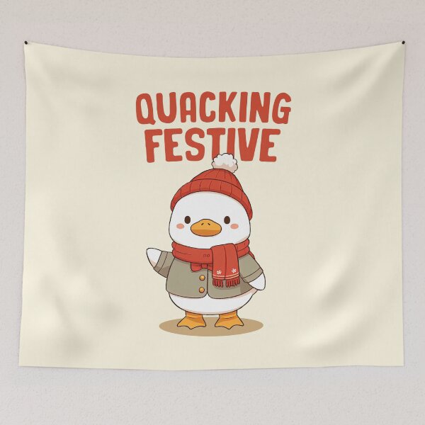 Artikelvorschau, Quakende festliche Weihnachtsente entworfen und verkauft von KAI-Studio.