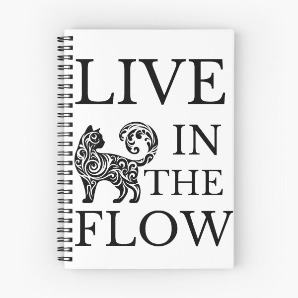 Item preview, Live In The Flow artistic cat silhouette.  designed and sold by Carthage-Kitten.