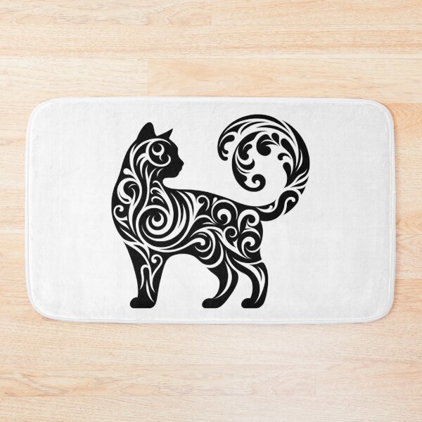 Item preview, Live In The Flow artistic cat silhouette.  designed and sold by Carthage-Kitten.