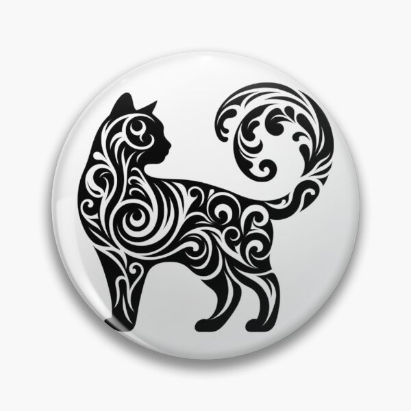 Item preview, Live In The Flow artistic cat silhouette.  designed and sold by Carthage-Kitten.