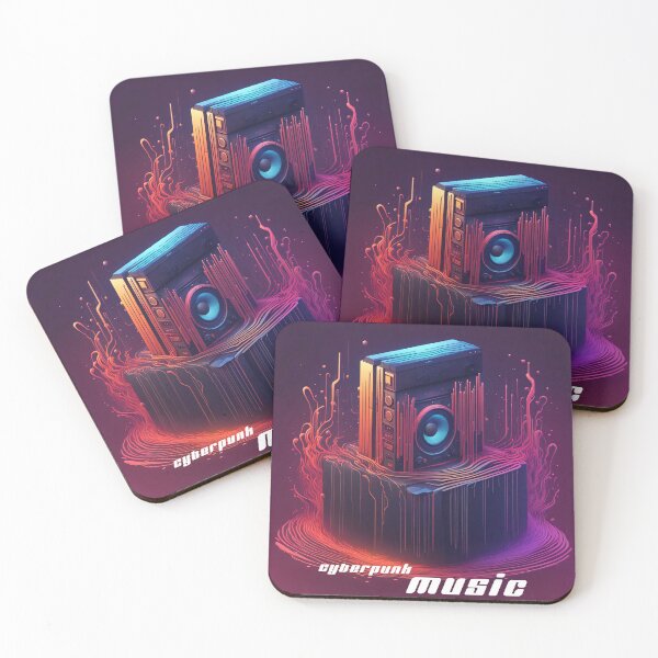 Item preview, Modern music box, futuristic, cyberpunk, font: Cyberpunk Music designed and sold by Salimgor Hangaround Music.